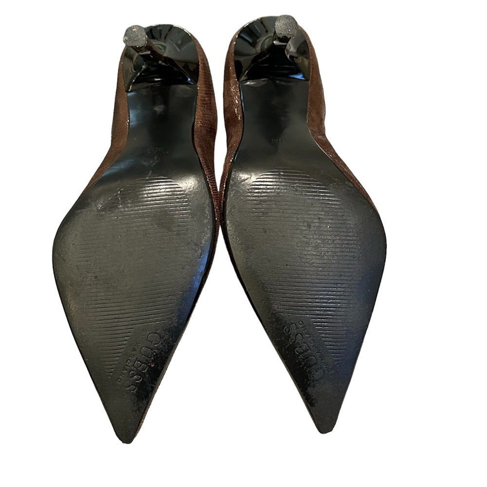 Guess by Marciano Bronze Metallic Leather Stilettos Size 8.5 - Picture 9 of 13